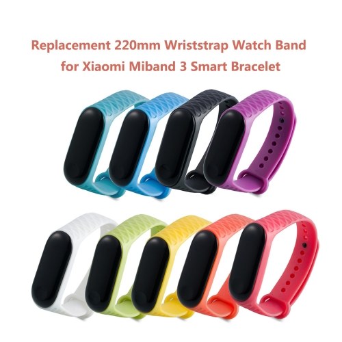 Replacement 220mm Wriststrap Watch Band for Xiaomi Miband 3 Smart Bracelet