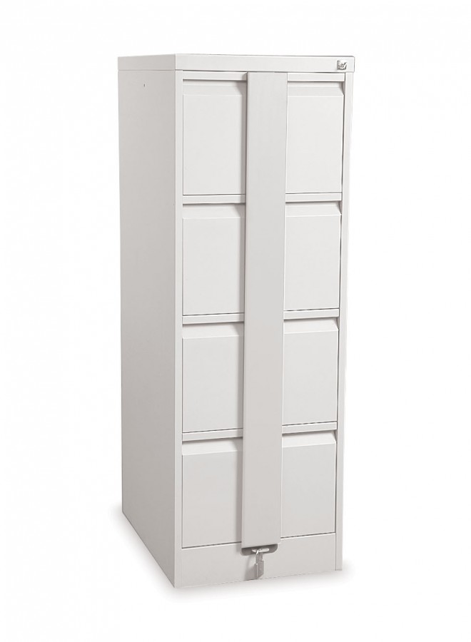 Silverline Kontrax 4 Drawer Security Filing Cabinet- Signal White