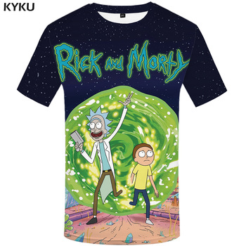 KYKU Brand Rick And Morty T Shirt Men Anime Tshirt Chinese 3d Printed T-shirt Hip Hop Tee Cool Mens Clothing 2018 New Summer Top