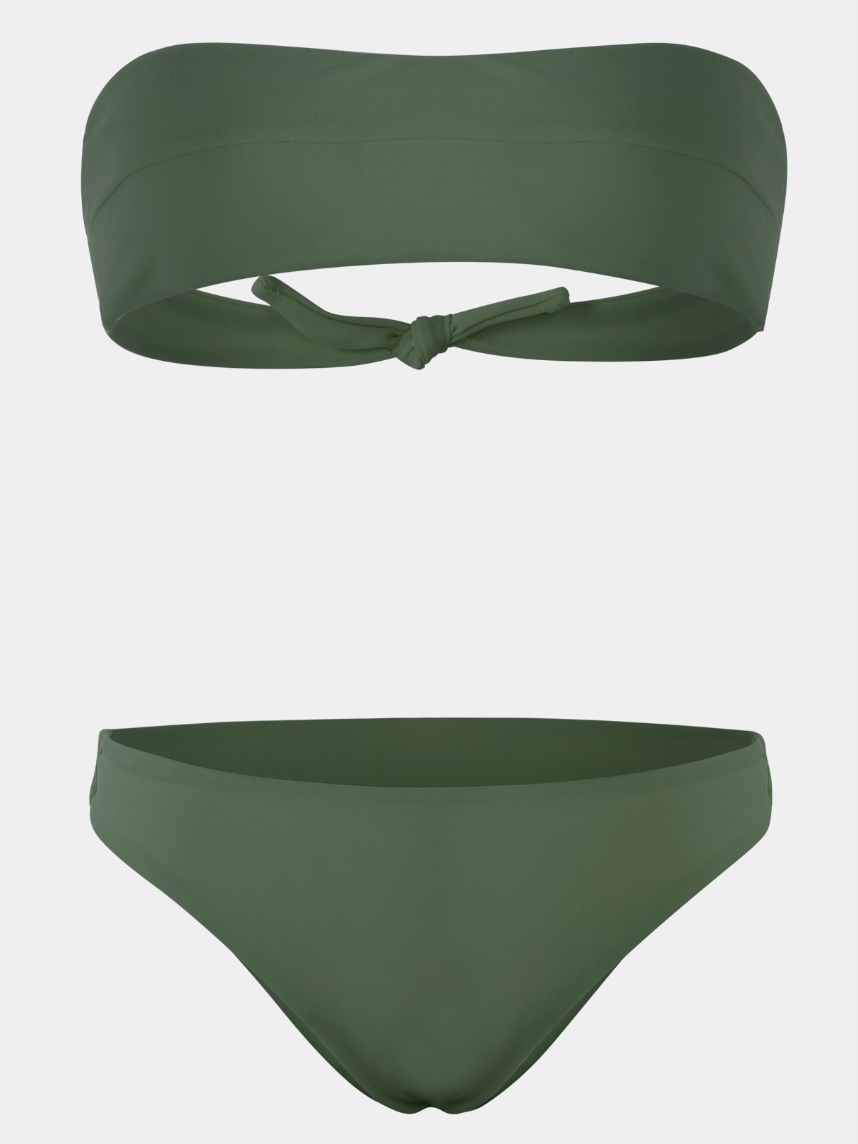Green Lace-up Design Sleeveless Swimwears