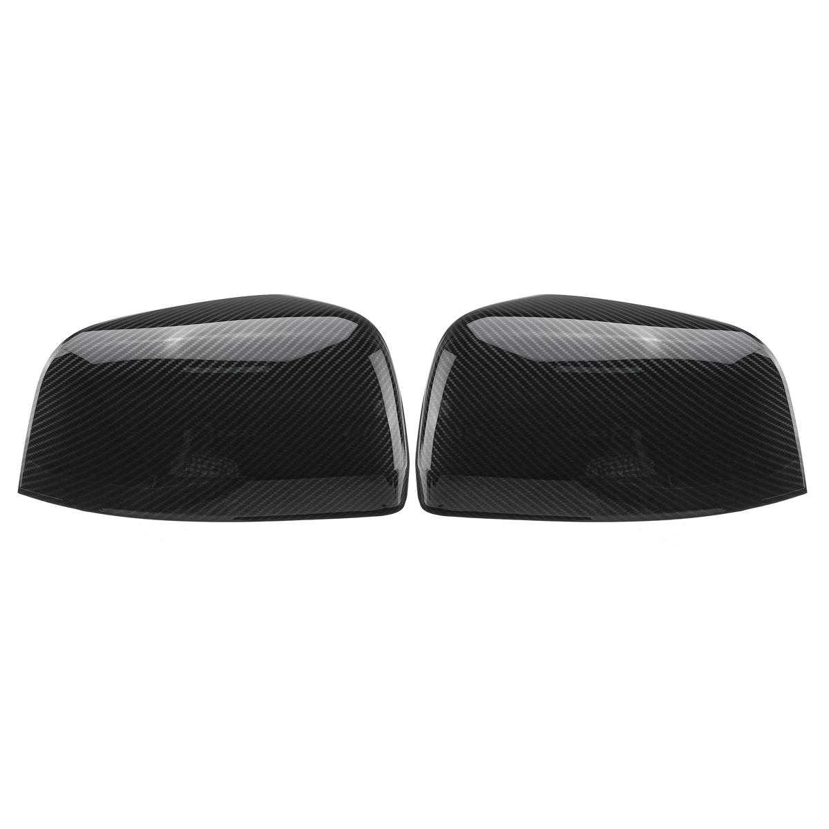 Pair Carbon Black Car Wing Side Rearview Mirror Cover for Jeep Grand Cherokee 2011-2017