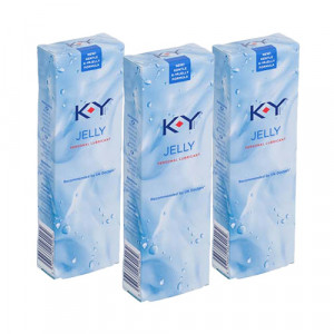 K-Y Jelly - Lubricante Intimo a Base de Agua Unisex - Aplicacion topica de 50 ml - 3 Botes