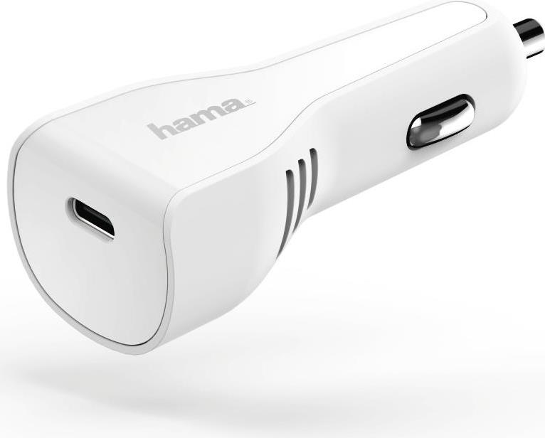 Hama Kfz-Ladegerät, USB Type-C-Buchse, Power Delivery (PD), 3A, 27W, Weiß (00183223)