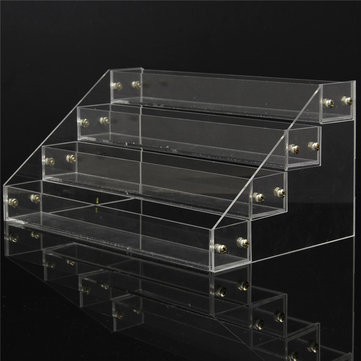 4 Tiers 32 Bottles Clear Acrylic Detachable Nail Polish Organizer Display Makeup Stand Rack