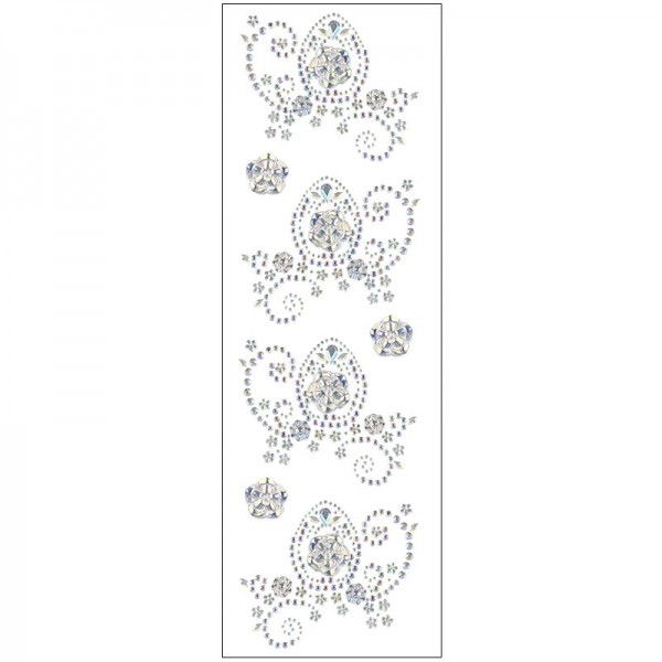 Kristallkunst, Osterei-Ornament, 10cm x 30cm, selbstklebend, klar irisierend