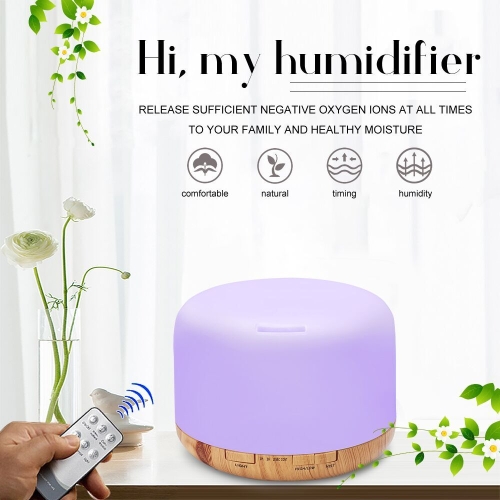 500ml Ultrasonic Air Humidifier Essential Oil Diffuser Lamp Aromatherapy Aroma Diffuser Mist Maker