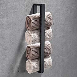 Porte-serviettes de salle de bain en acier inoxydable de 16 pouces fixé au mur auto-adhésif, accessoires de quincaillerie de salle de bain de style contemporain, porte-serviettes, antirouille, 4 couleurs, noir mat, brossé, poli miniinthebox