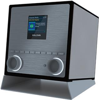 QUUBI multifunktionelles Soundsystem schwarz WiFi Dual-Band (2,4/5 GHz) Internetradio mit über 40.000 Radiostationen und Podcasts, DAB+/FM mit RDS, UPnP, DLNA Streaming-Funktion, Bluetooth 4.0 mit NFC, Aux-In (zum Beispiel um den Fernseher anzuschließen),