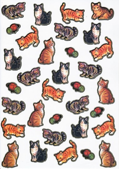 Ultra Gloss Sticker Bogen, Katzen 1