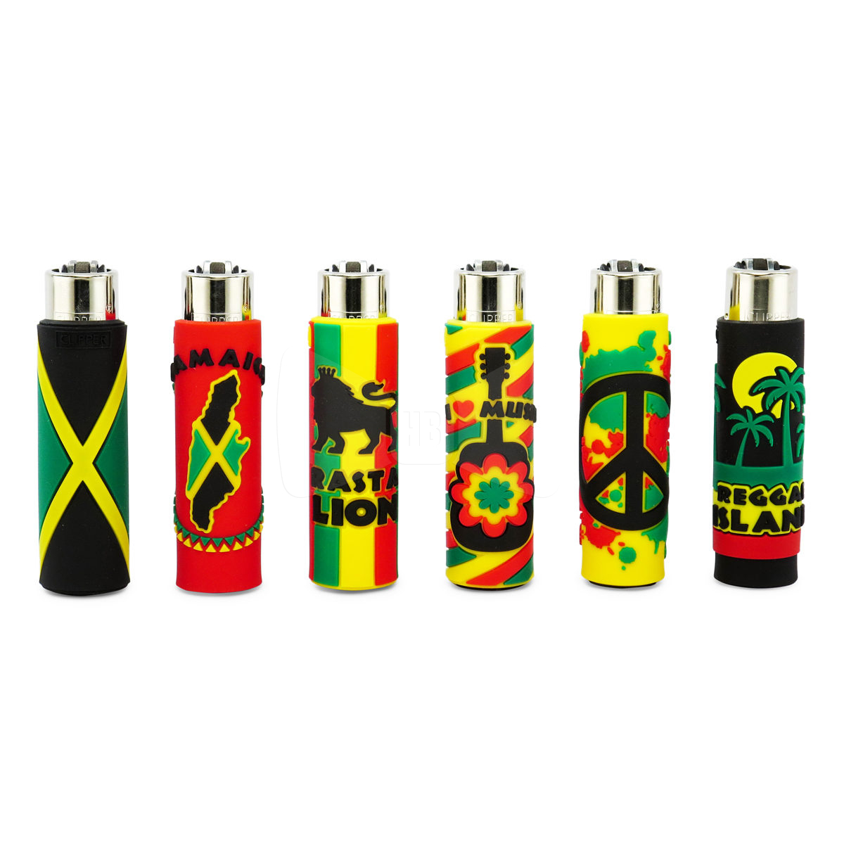 Clipper Rubber Case Jamaica Pop Lighter Single