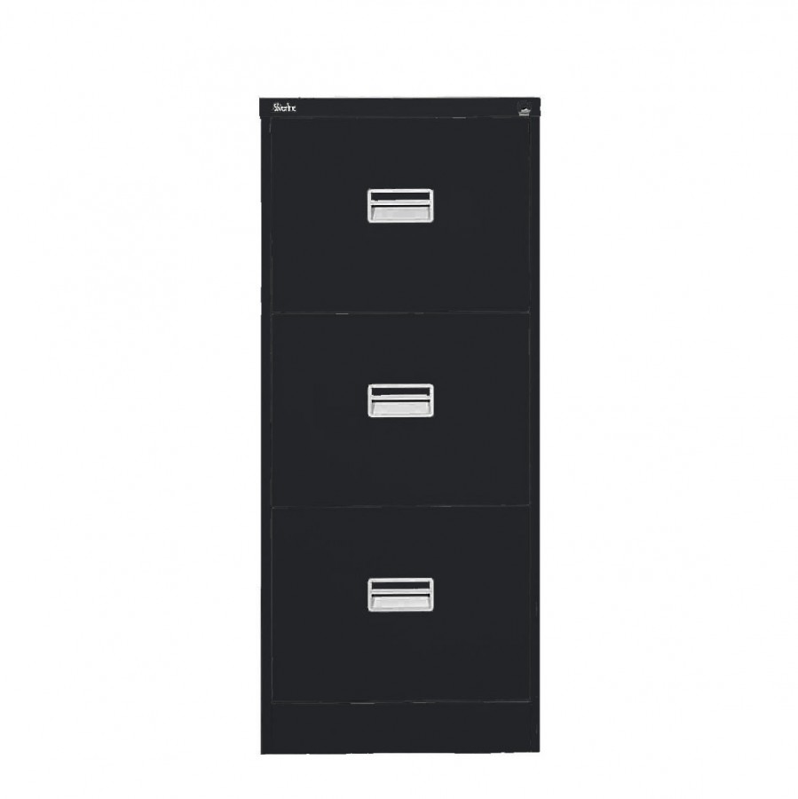 Jumbo A3 Lockable Filing Cabinet- Black