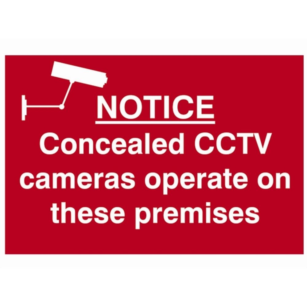 Scan Notice Concealed CCTV Cameras Operate On These Premises - PVC 300 x 200mm