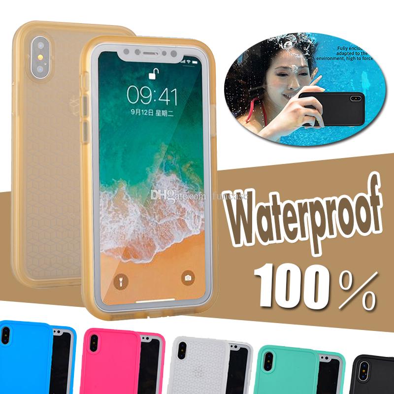 100% Sealed Waterproof Diving Underwater Full Body Coverage Soft TPU Cover Case For iPhone XS Max XR X 8 Plus 7 6 6S 5S Samsung Galaxy S9 S7