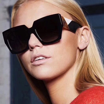 HD Square Sunglasses Big Frame Face Thin UV400 Eyeglasses