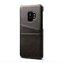 Capinha Para Samsung Galaxy S9 Plus / S9 Porta-Cartão / Antichoque Capa traseira Sólido Rígida PU Leather para S9 / S9 Plus / S8 Plus