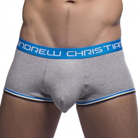 Andrew Christian Almost Naked Varsity Boxer - Heather Grey XS