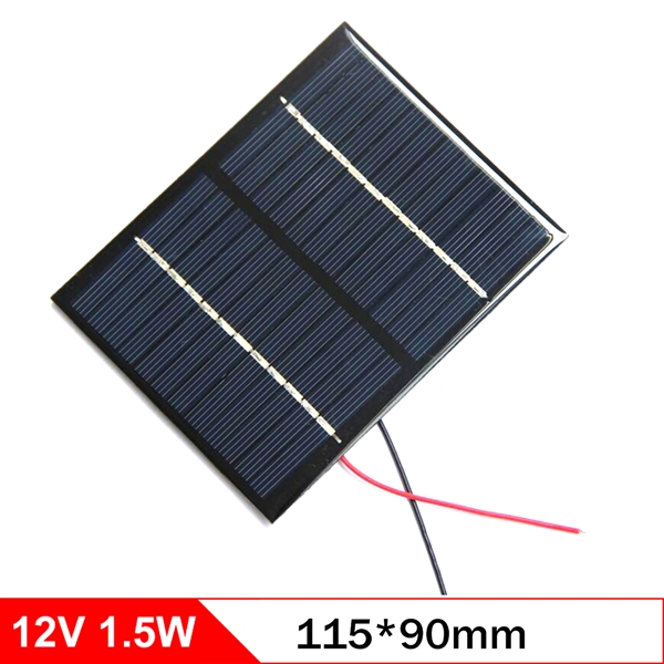 12V 1.5W 115 * 90mm Micro Mini Power Kleine Polykristalline Solarzellen-Panel-Modul f¨¹r DIY Solar Phone Charger Taschenlampe