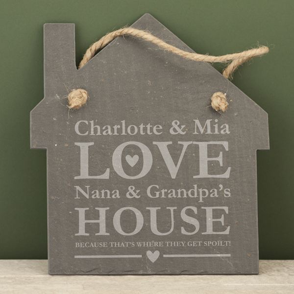 Personalised Grandparents House Slate