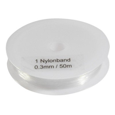 Nylonband, transparent, 0,3 mm x 50 m