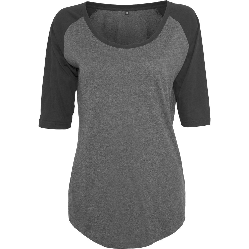 Cotton Addict Womens Contrast Raglan 3/4 Sleeve T Shirt XL - UK Size 16