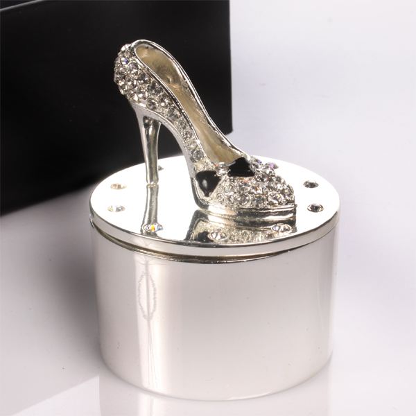 Engraved High Heeled Shoe Trinket Box