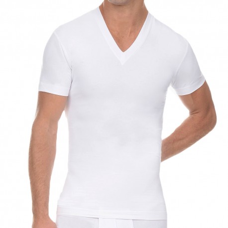 2(x)ist Slimming V-Neck T-Shirt - White XL