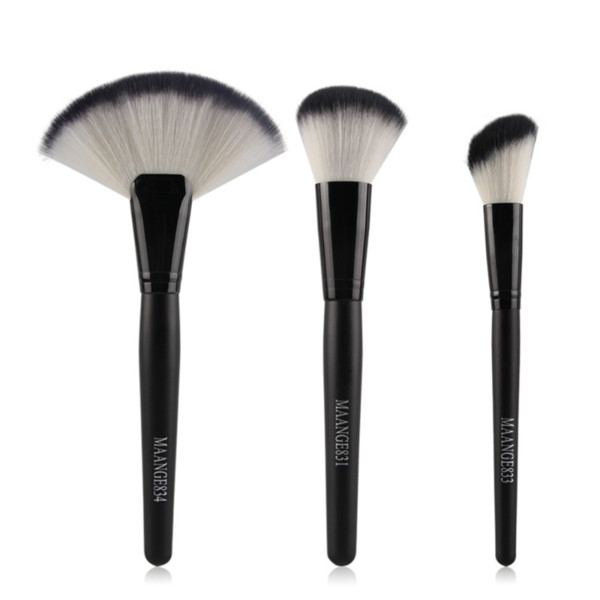3pcs/set makeup brush set manicure toolings simple major sector black blush brush mag5300
