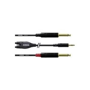 Cordial - Audiokabel - Mono-Stecker (M) bis Stereo Mini-Klinkenstecker (M) - 90 cm - Schwarz
