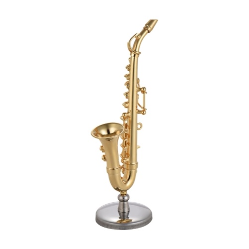 Mini Laiton Saxophone Alto Sax Modèle Exquis Bureau Instrument de musique Décoration