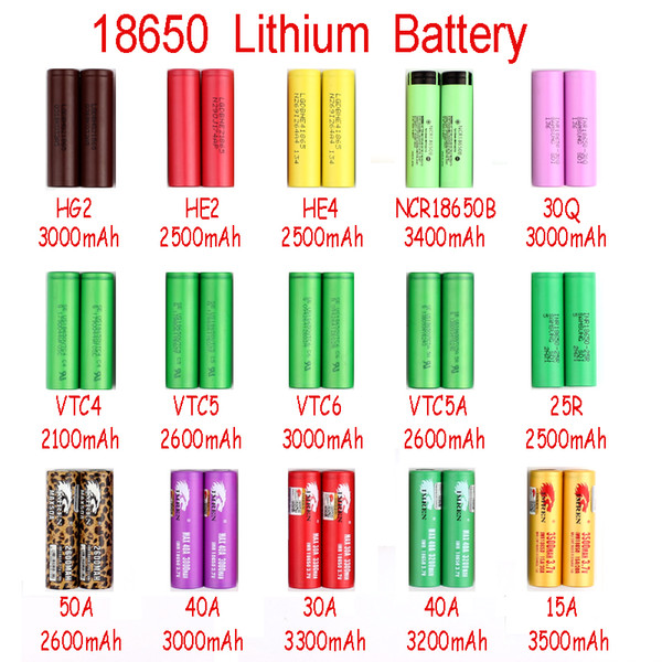 new charger power new arrival imr 18650 battery 2100mah-3500mah for mix brand leopard print max50a by fedex