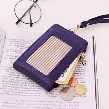 Portable PU Leather Card Holder Certificate Hang Bags