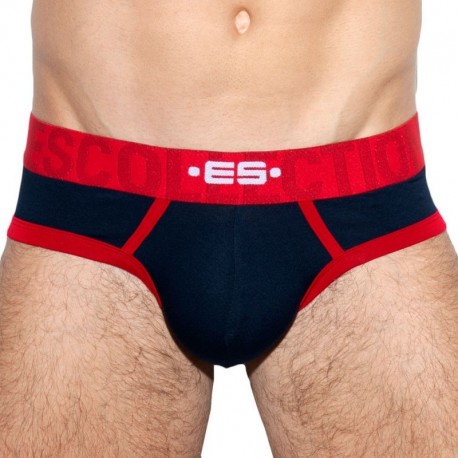 ES Collection Second Skin Bottomless Brief - Navy M