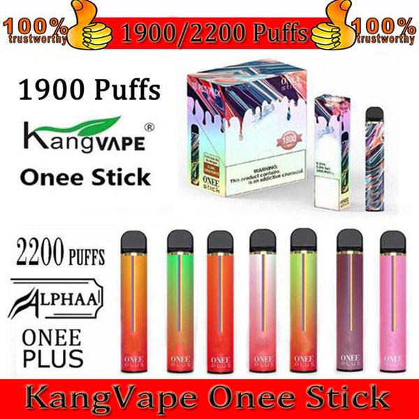 Kangvape Onee Stick Alphaa plus Disposable Vape Pen E Cigarettes Device 1100mah 1900 2200 Puffs 6.2ml Cartridge Pod