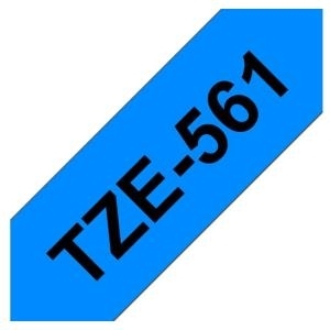 Brother TZe 561 - Laminiertes Band - Schwarz auf Blau - Rolle (3,6 cm x 8 m) - 1 Rolle(n) - für P-Touch PT-3600, 550, 9200, 9400, 9500, 9600, 9700, 9800, P-Touch R RL-700 (TZE561)