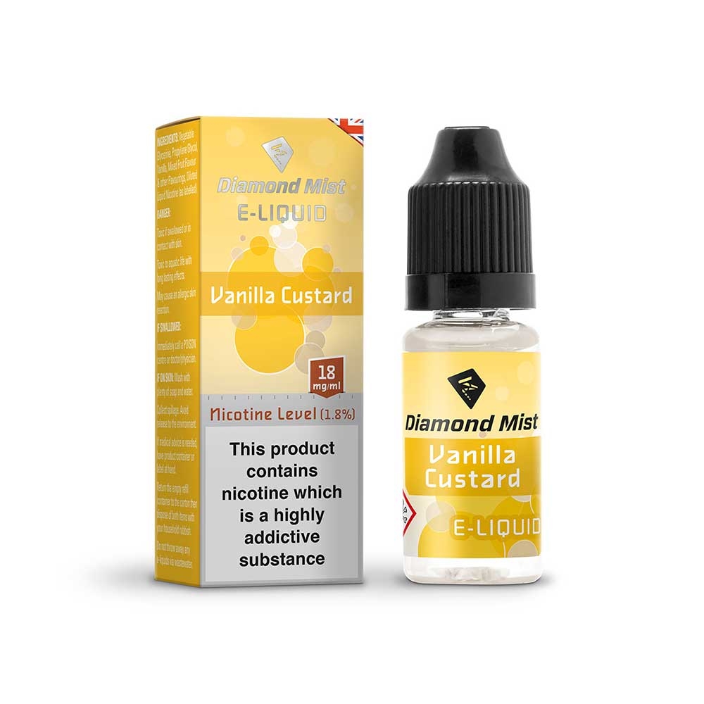 Diamond Mist E-Liquid Vanilla Custard 10ml - 18mg Nicotine