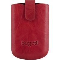 style for mobile Bugatti SlimCase Unique Size L - Tasche für Mobiltelefon - Rindsleder - Chili Red - für BlackBerry Bold 97XX, Curve 8520, LG Optimus One P500, Motorola DEFY, DEFY MB525 (07316)
