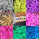 Bandes de caoutchouc twistz bricolage silicone 600pcs paillettes en poudre pour bracelets arc de métiers à tisser avec crochetamp;s-clips