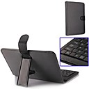 Keyboard Leather Case with Holder Data Cable Touch Pen for Ultrathin 7 Inch Tablet PC