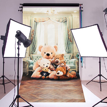 Stage Theme Vinyl Photo Studio Backdrop Bear Background 3x5ft Indoor Baby Child