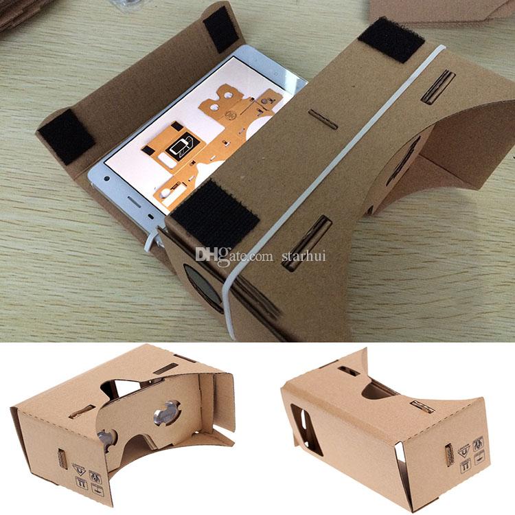 Google Cardboard 3D Glasses DIY Mobile Phone Virtual Reality 3D Glasses Unofficial Cardboard Google Cardboard VR Toolkit 3D Glasses WX-G10