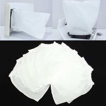 10 Pcs Non-woven Replacement Bags For Nail Art Machine Dust Suction Collector White