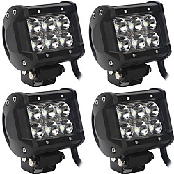 OTOLAMPARA 4 Pieces 60W 6000LM Spot Flood Beam/Working Lights Combination High Performance LED Fit for Dodge Chevrolet Ford etc Lightinthebox