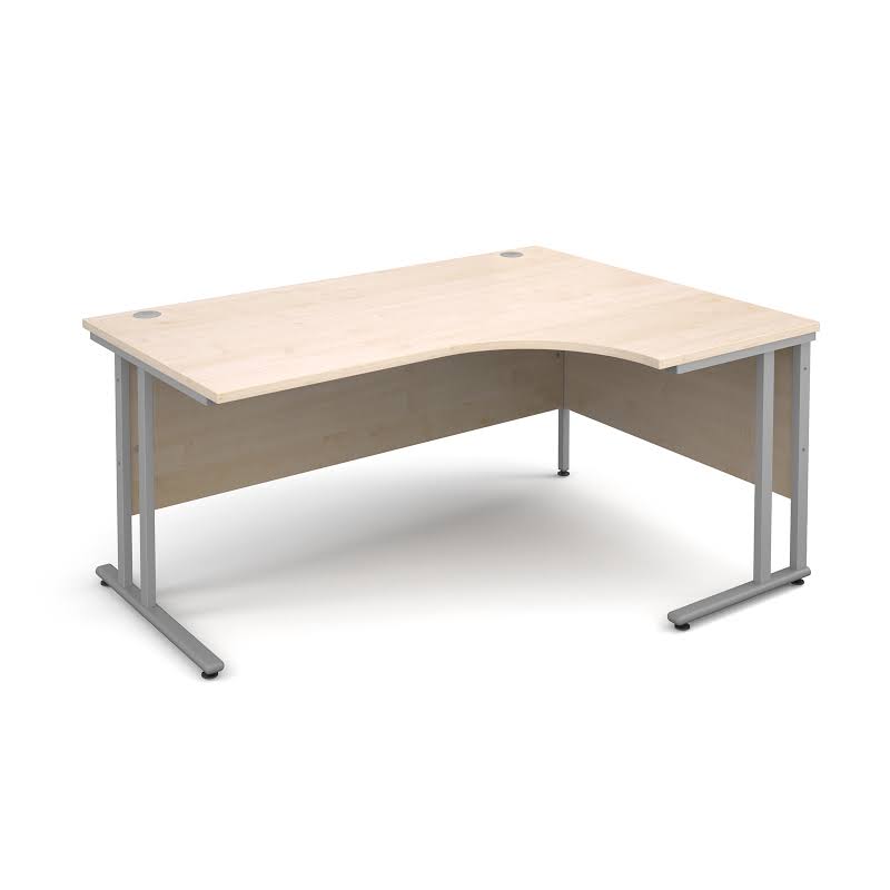 Ergonomic Office Desk 1400mm Corner Desk with Cantilever Leg- Walnut