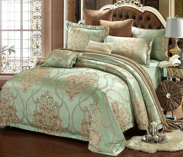 silk stain jacquard bedding set luxury bedding sets jacquard duvet cover set wedding bedclothes bed linen quilt cover