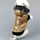 Mode Deux-zip-décoré manteau chaud avec capuche pour Animaux Chiens (couleurs assorties, tailles)