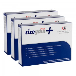 SizeGain Plus - Potent Natural Male Enhancement Tablets - 3 Packs