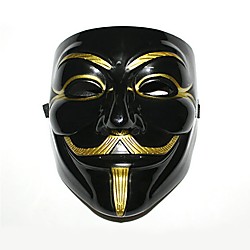 Costume de Cosplay Masque Bal Masqué Inspiré par V pour Vendetta Noir Halloween Noël Noël Halloween Carnaval Adulte Homme Femme