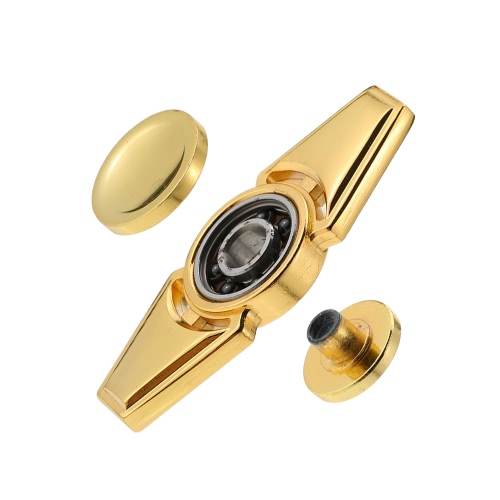 Premium Metal Brass Fidget Finger Hand Spinner EDC Pocket High Quality Hybrid Ceramic Bearing Spin Widget Focus Toy Table Top Design Relieve Stress Anxiety Boredom Desktoy Gift for ADHD Children Adults Compact Fast Spinning Durable