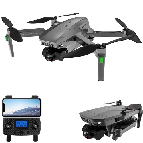 Drone GPS RC ZLL SG907MAX avec caméra 4K Moteur sans balai à cardan 3 axes 5G Wifi Vidéo Antenne FPV Quadcopter Mode de suivi intelligent (paquet de boîte de transmission d'image 800m)