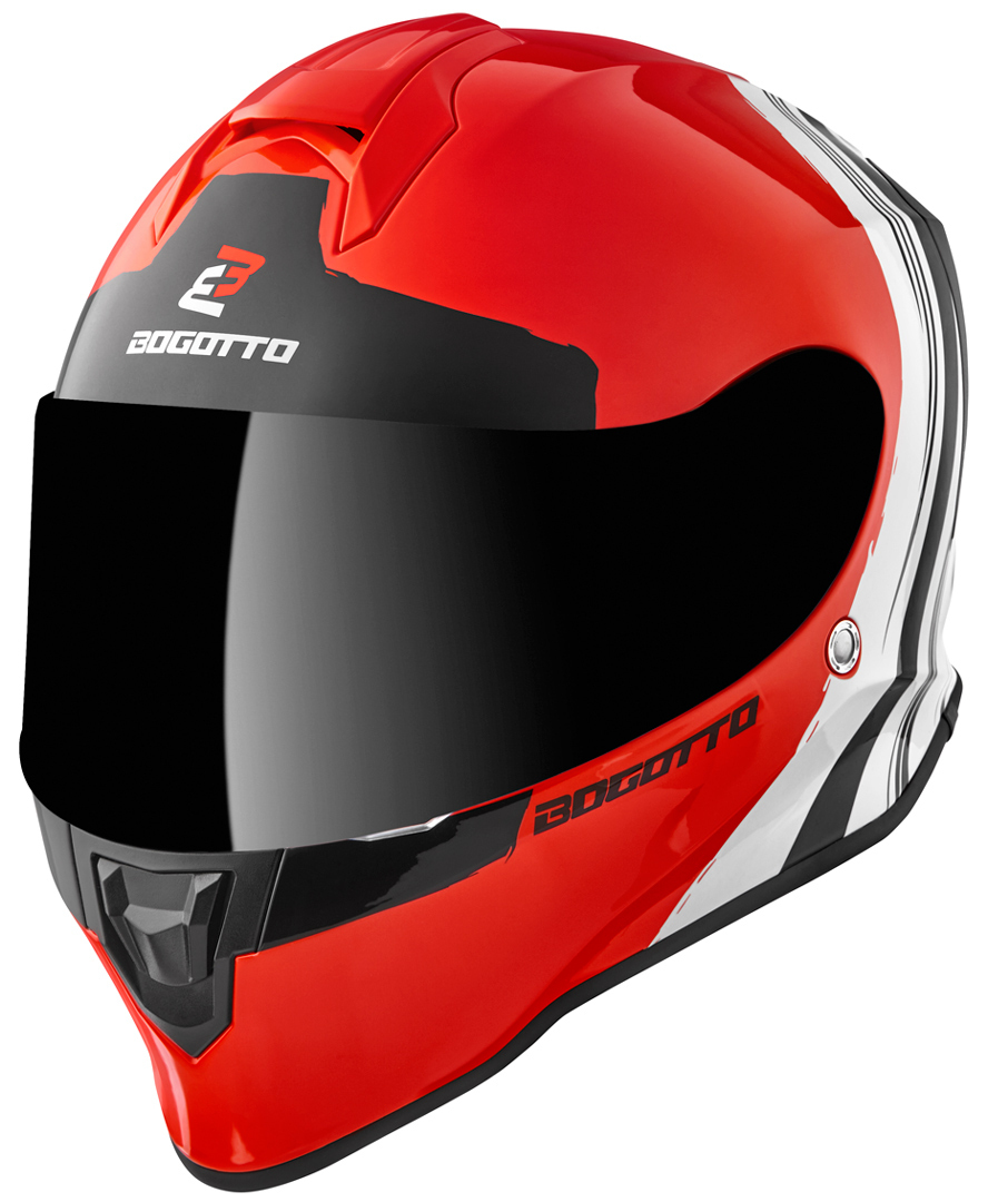 Bogotto V151 Wild-Ride Helmet, black-white-red, Size L, black-white-red, Size L